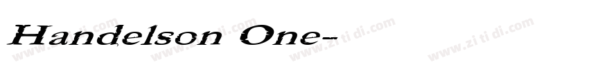 Handelson One字体转换
